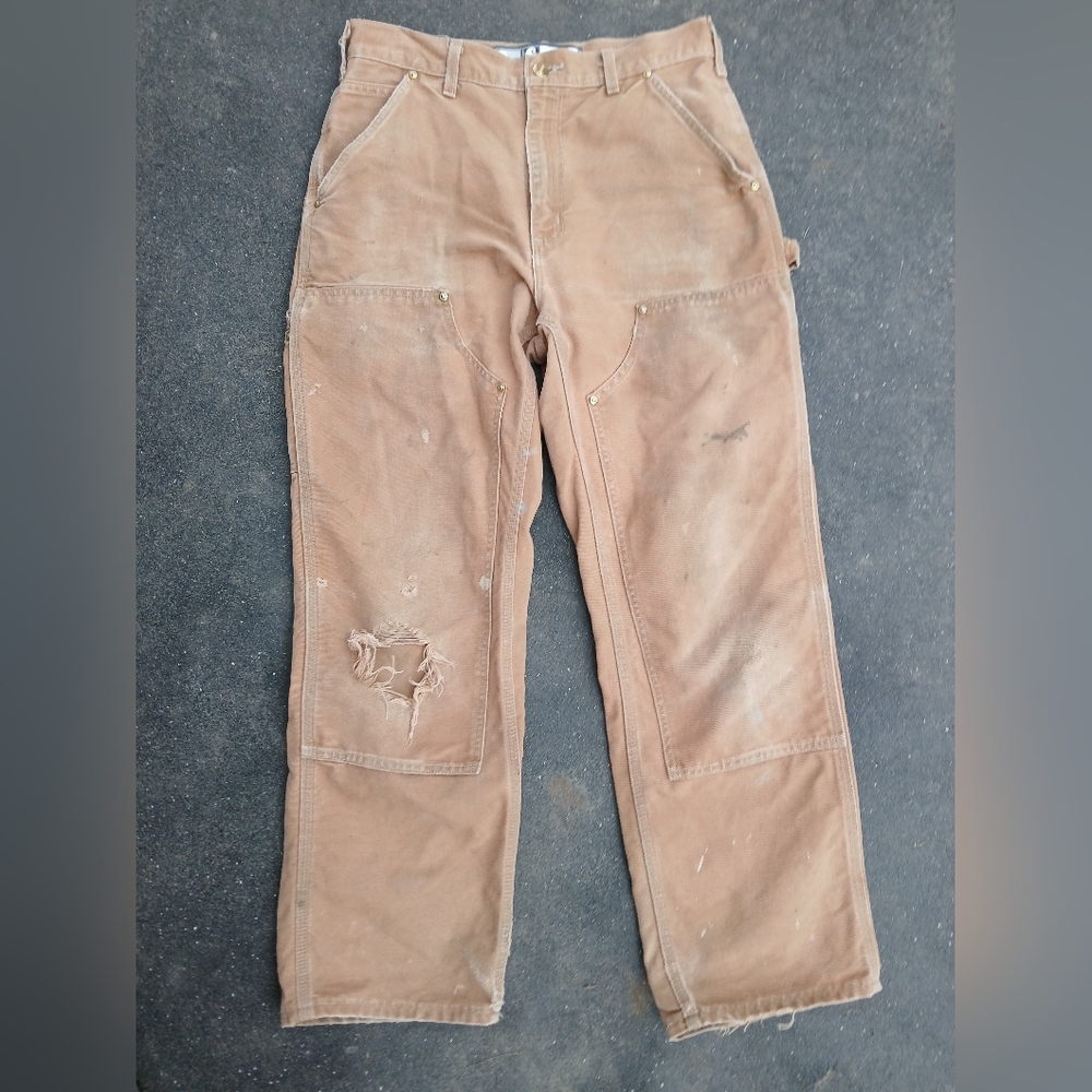 Carhartt Men's Brown Pants Sz 31x30 Loose Fit